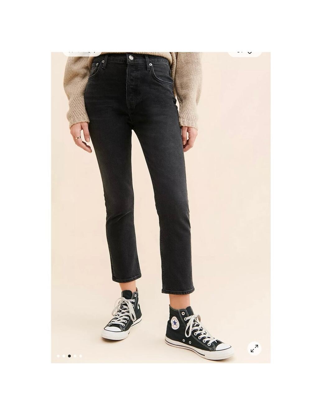 Agolde Riley High Rise Straight Crop Jeans Size 30